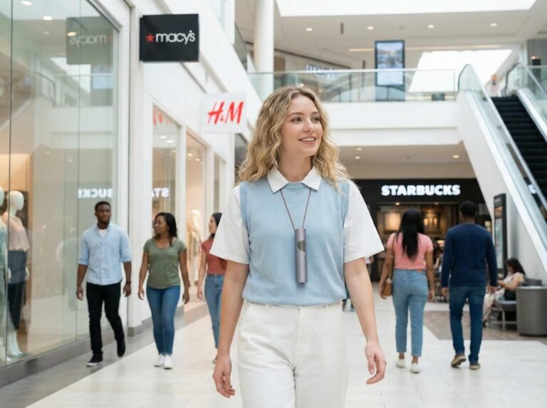 Mini fan fits in a purse or makeup pouch for everyday carry